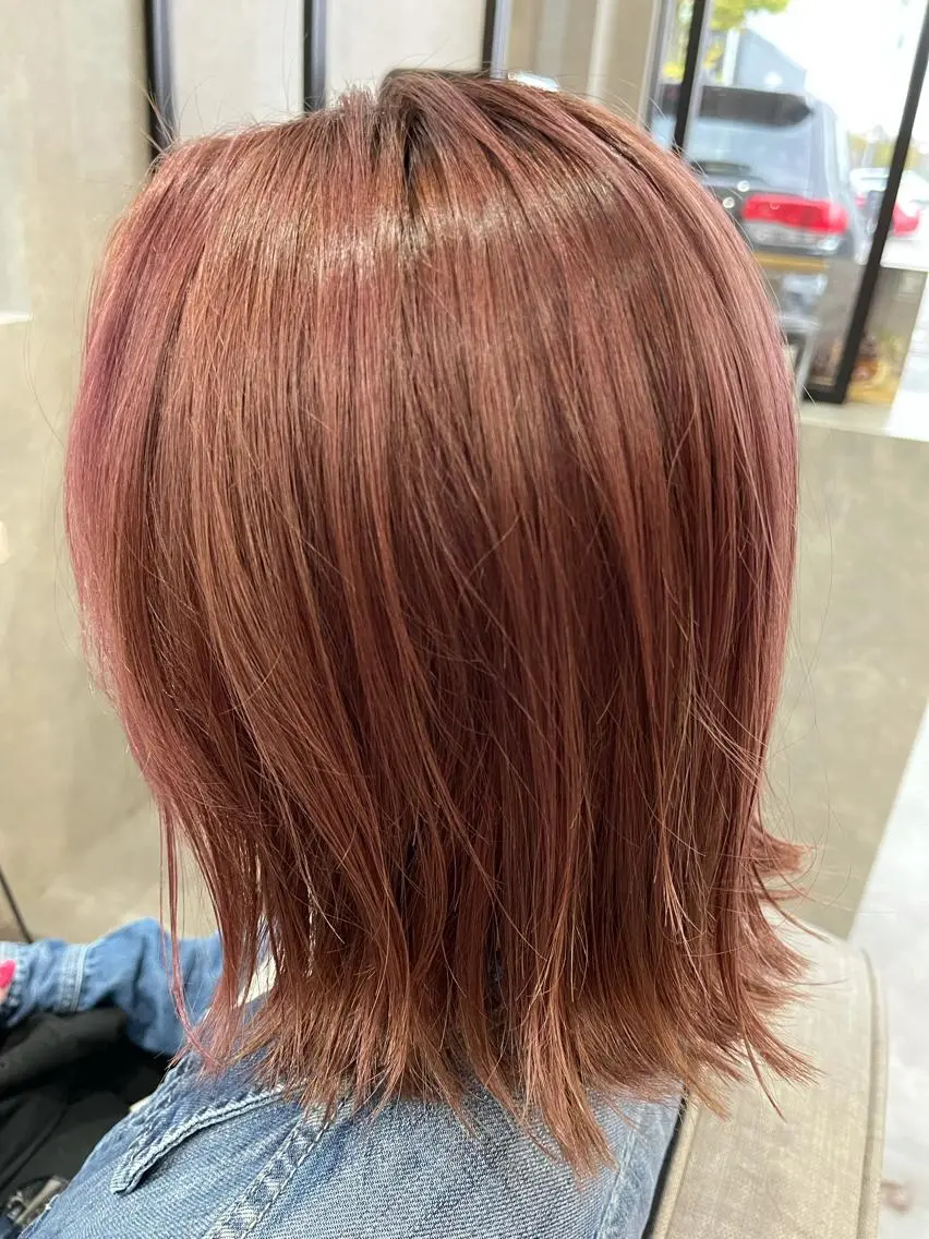 ミディアム カラー カット ヘアカラー トリートメント 一ノ瀬 暁のヘアスタイル