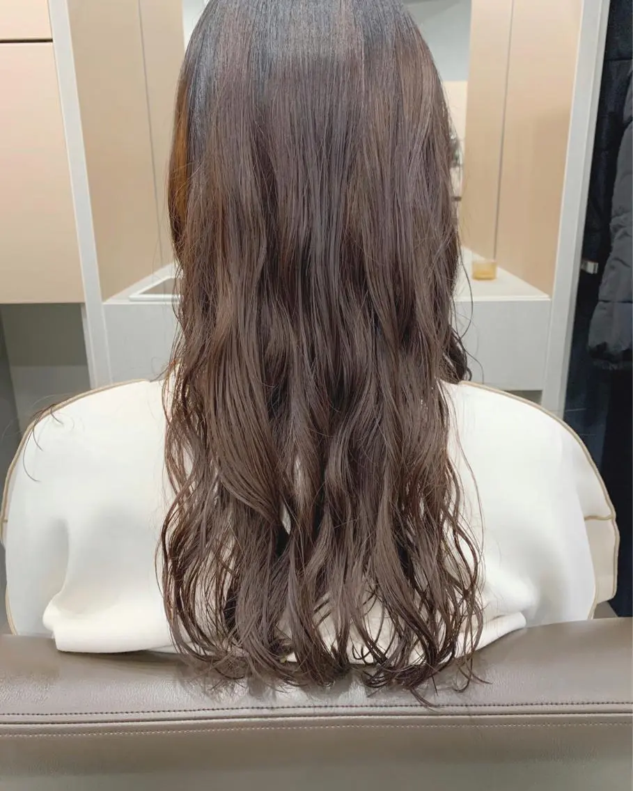 ロング パーマ カット ヘアカラー パーマ ボブパーマコテ巻き風 パーマNo1深江秀平のヘアスタイル