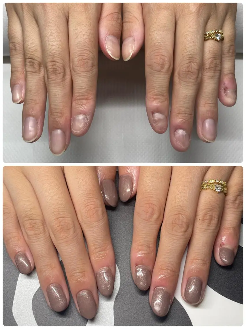 ネイル アートネイル 長さ出し フットネイル グラデーション グリーン ハンドネイル ハンドケア nail salon petillantのネイルデザイン