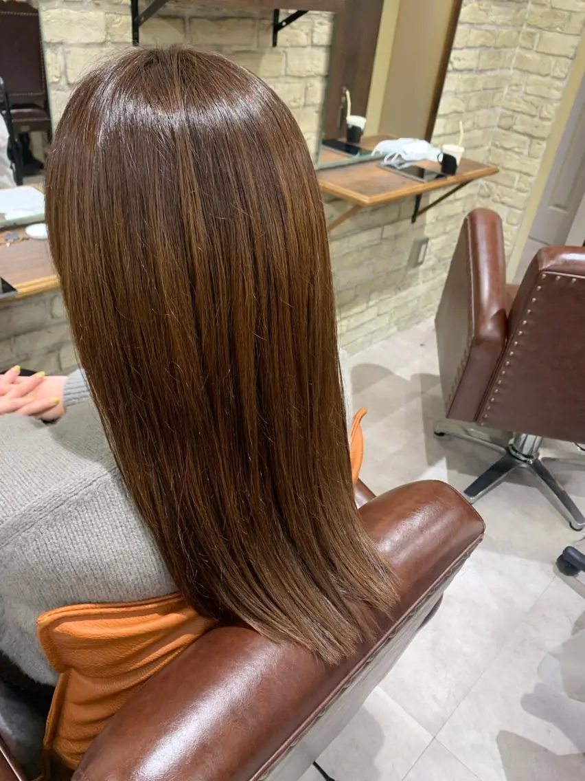 セミロング トリートメント 酸熱トリートメント 美髪矯正/艶髪 CLUTCH田中海琴のヘアスタイル