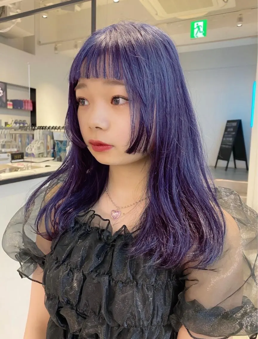 ミディアム カラー ピンクカラー パープルカラー メンズパーマ/ メッシュ📍ﾕﾘのヘアスタイル