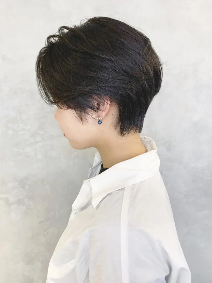 ショート カラー パーマ ヘアアレンジ ショートヘア ITbyALBUM 中野店のヘアスタイル
