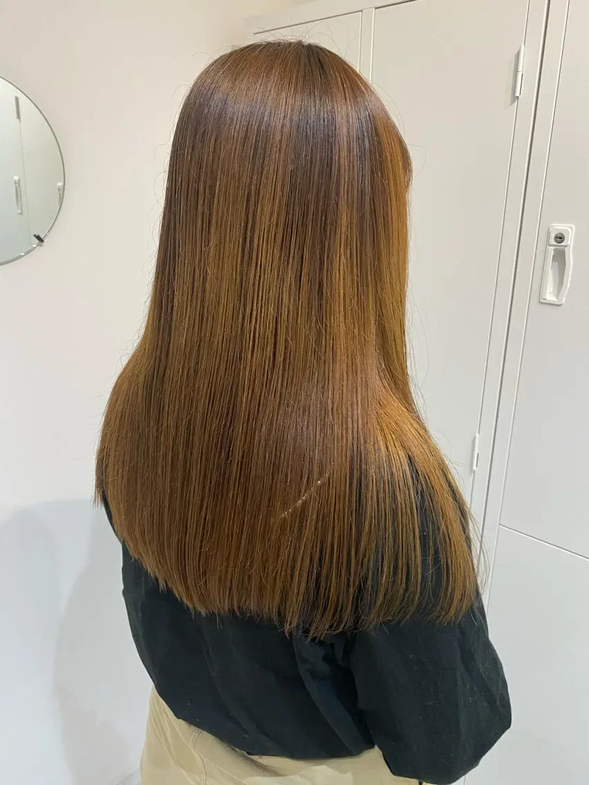 ロング トリートメント 🎀暖色カラー🎀 おかだみほのヘアスタイル