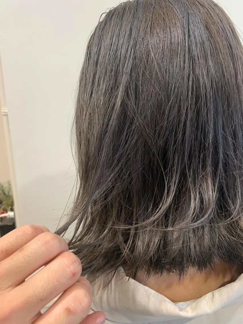 ミディアム アッシュ ヘアカラー トリートメント ヘッドスパ ヘアセット 大宮/山口 竣也のヘアスタイル