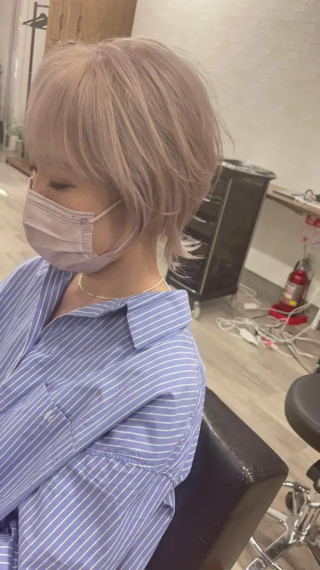 ショート ヘアカラー 松永 雄樹のヘアスタイル