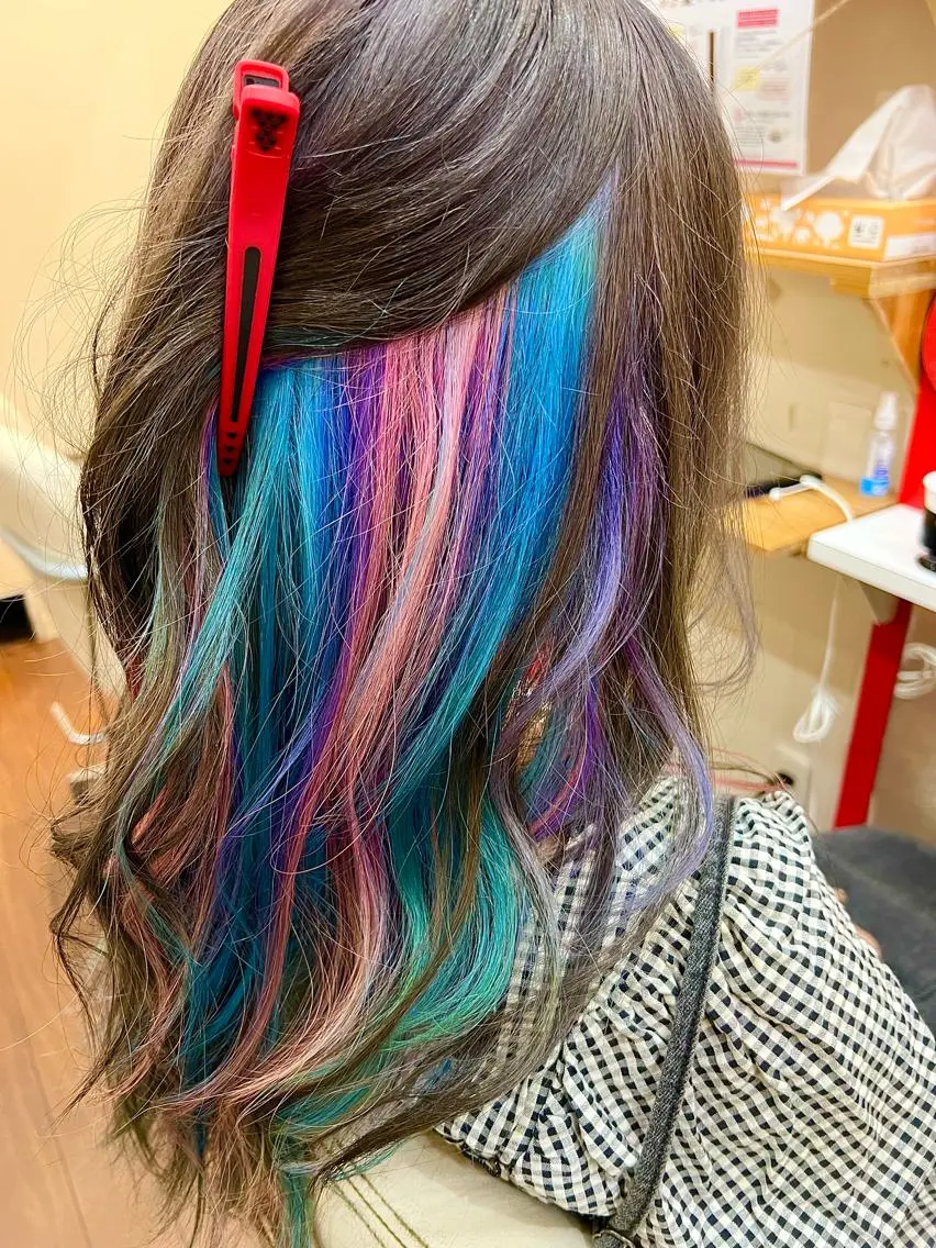 カラー ブリーチ ラベンダーカラー ピンクカラー ユニコーンカラー ヘアカラー まさき✂︎ /ブリーチカラーのヘアスタイル