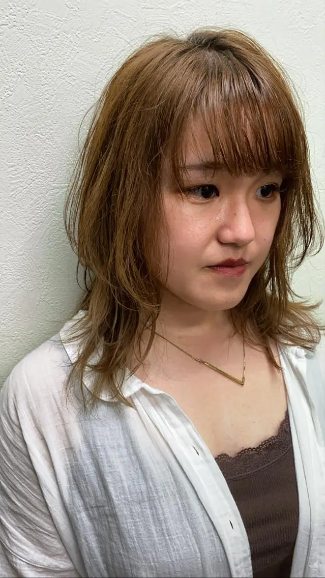 ミディアム ハイレイヤー レイヤーカット 大内田 凌馬のヘアスタイル