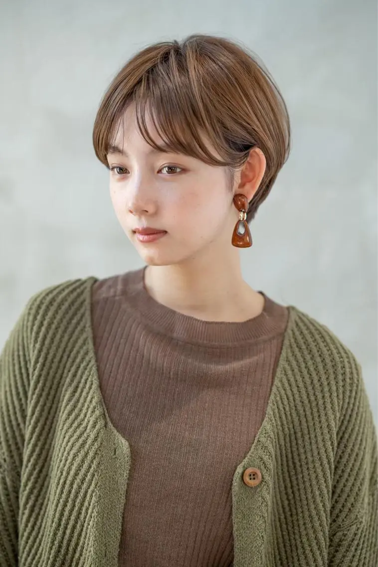 ショート カラー グレージュ ショートヘア クドウレイ fifth神南のヘアスタイル