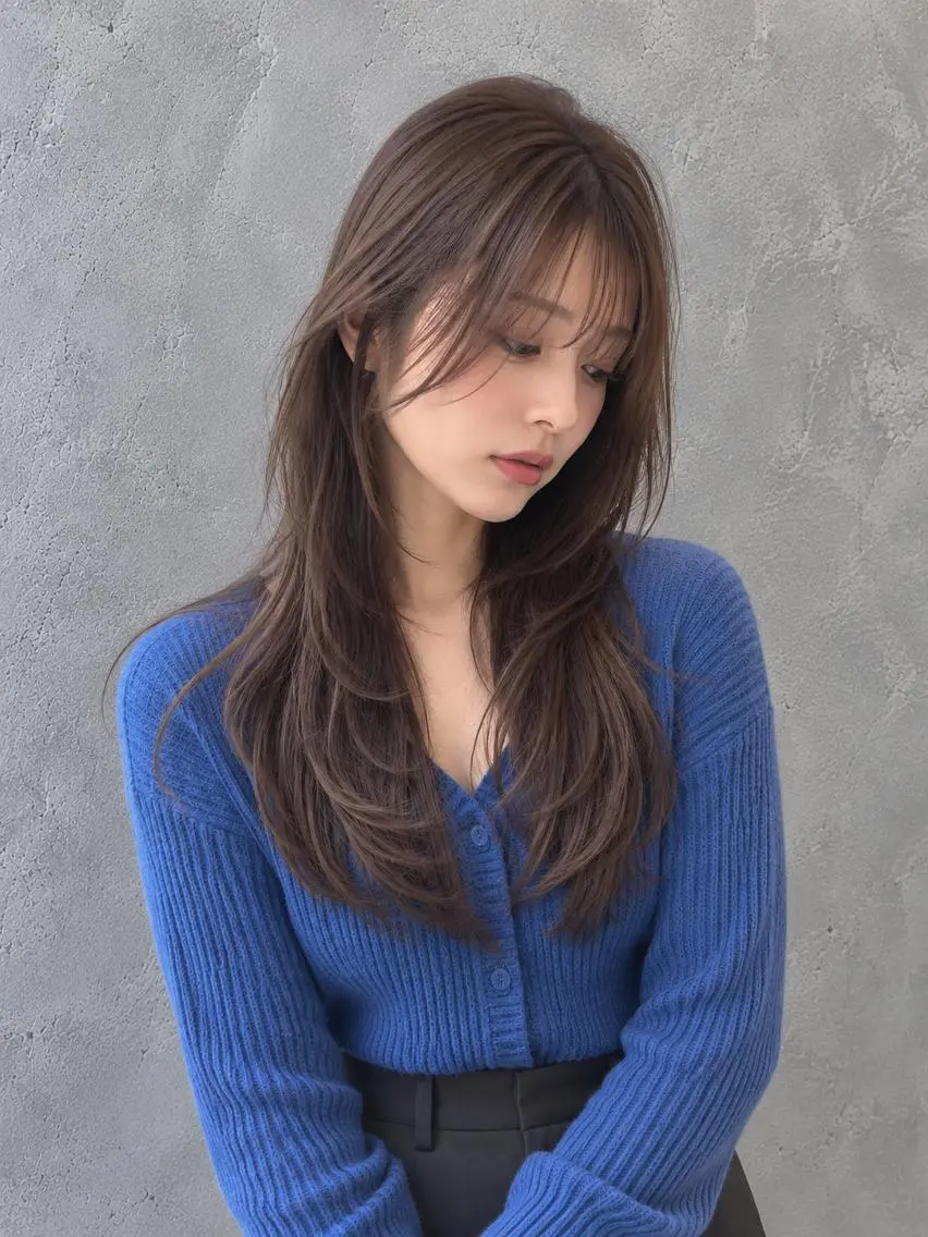 ロング カラー カット ヘアカラー トリートメント 脇田 麗乃のヘアスタイル
