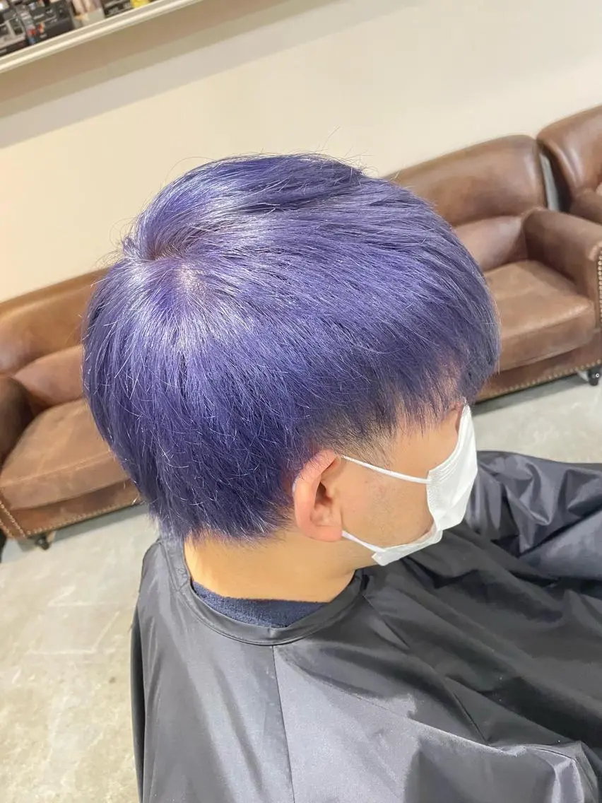 ショート カラー ヘアアレンジ ブルーカラー ブルーバイオレット バイオレットカラー ☂️カトウ ケイゴ☂️のヘアスタイル