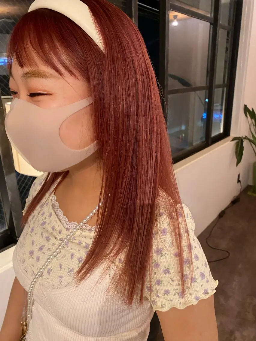 ロング カラー ブリーチ ari/ヘアセット レイヤーカット✂︎のヘアスタイル