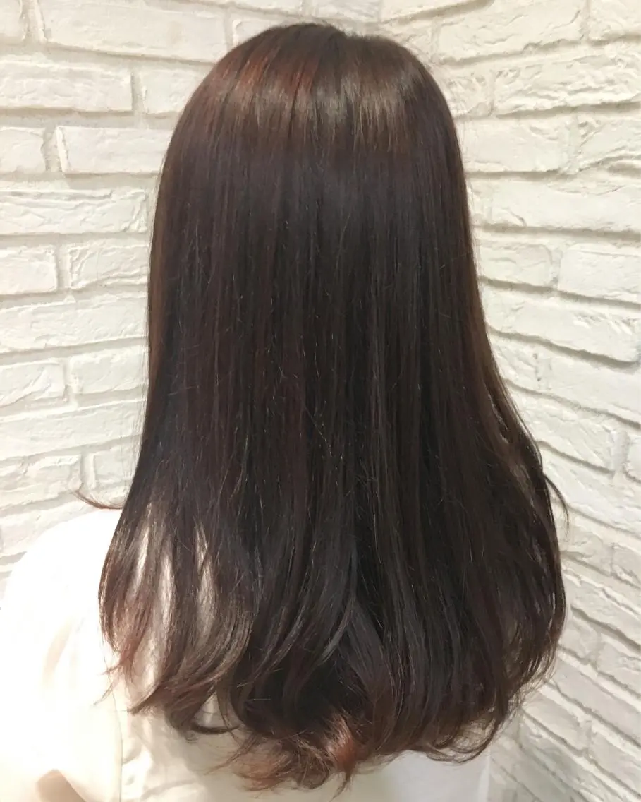 セミロング カラー ピンクカラー 鈴木 麻希のヘアスタイル