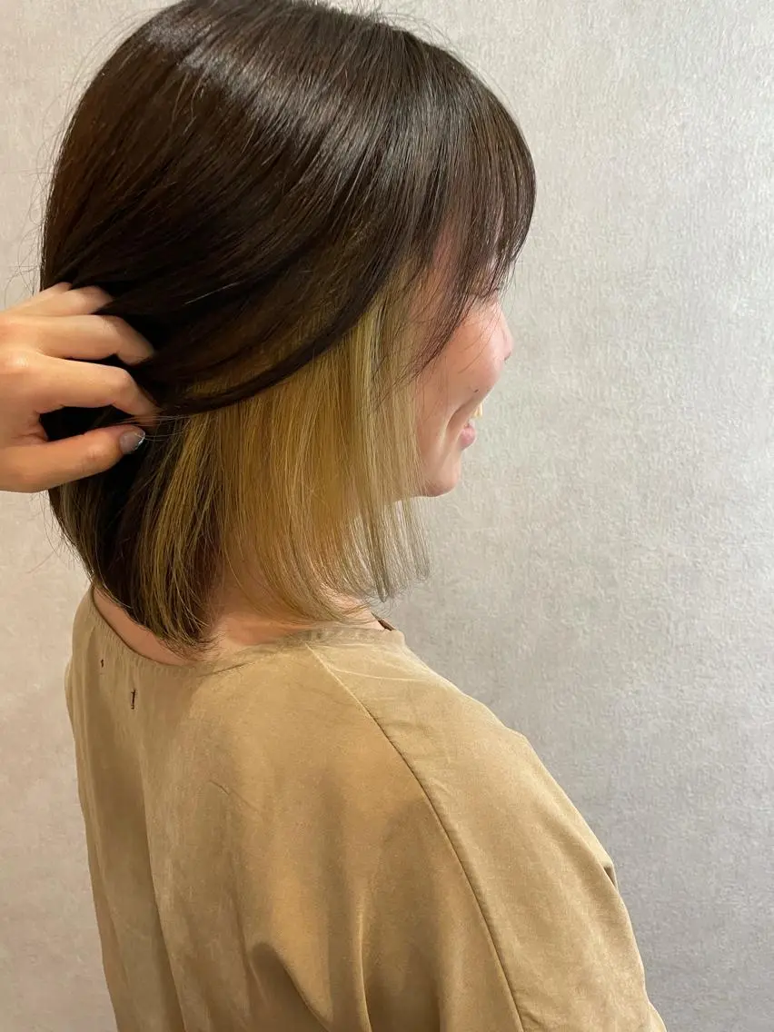 ミディアム カラー イエローカラー 【enn】 小橋 彩香のヘアスタイル