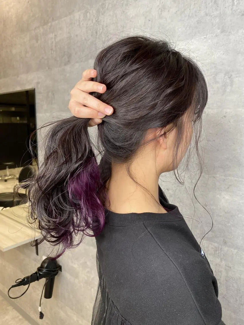 ミディアム カラー ヘアアレンジ _WHITE 天王寺のヘアスタイル
