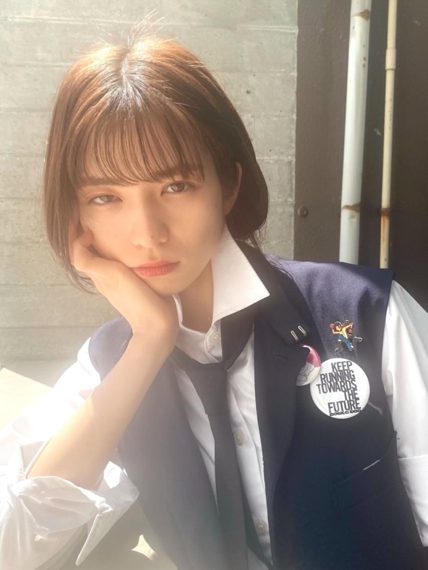 ショート カラー ヘアカラー 南 優衣のヘアスタイル