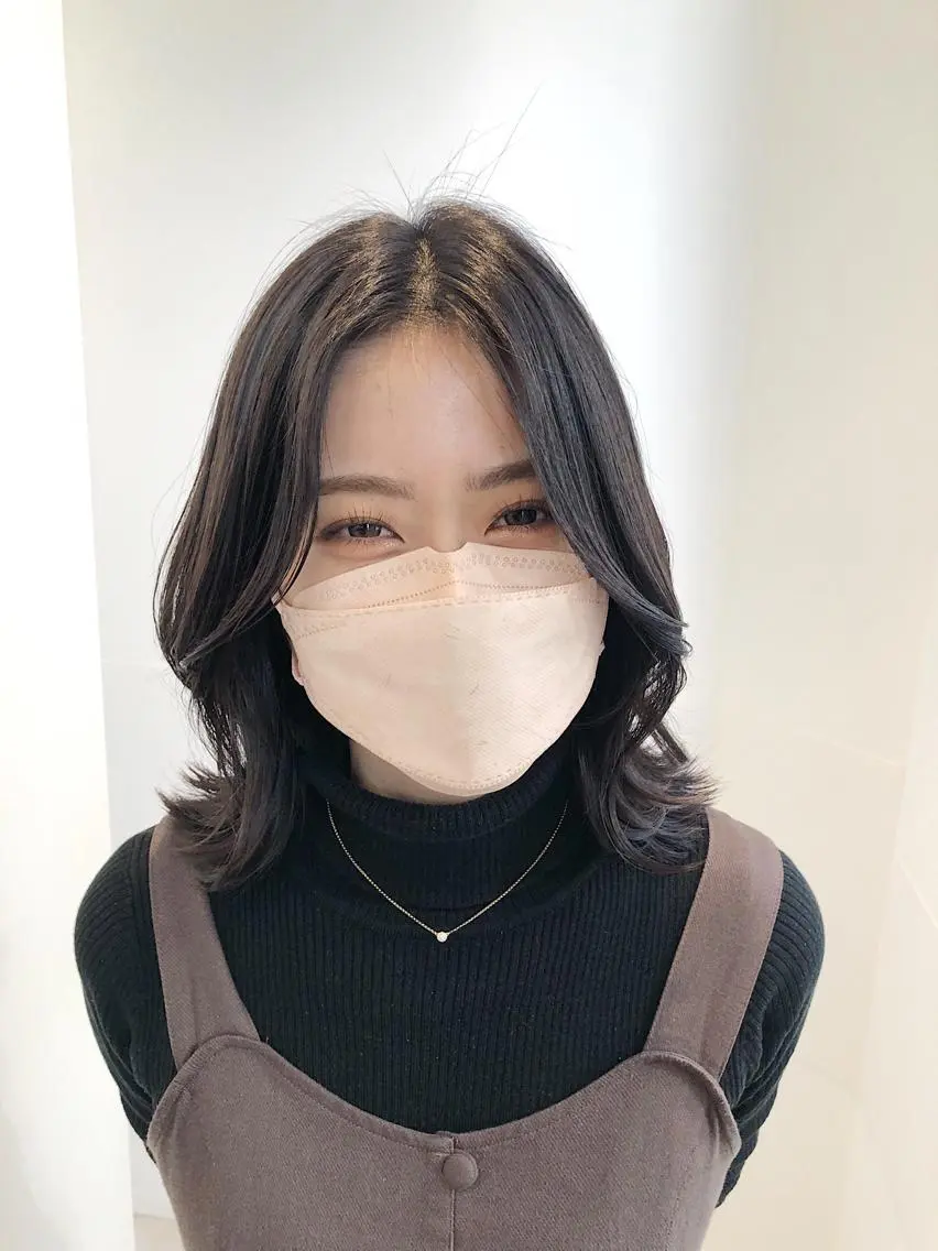ミディアム カラー くびれヘア 髪質改善/顔まわり 石原のヘアスタイル