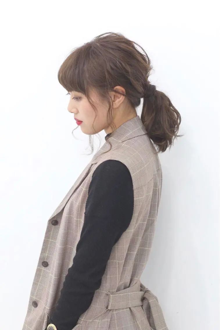 セミロング カラー ブラウンカラー ナチュラルブラウン 小川 美咲のヘアスタイル