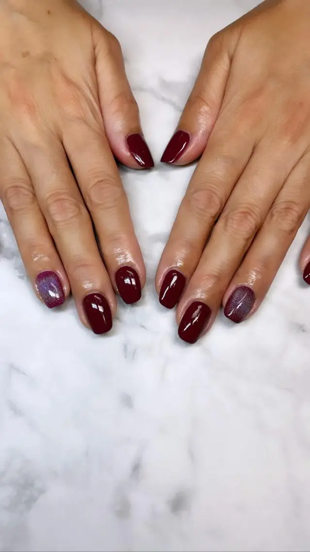 ネイル マグネットネイル ワンカラーネイル ハンドネイル フットネイル with hues AYAのネイルデザイン
