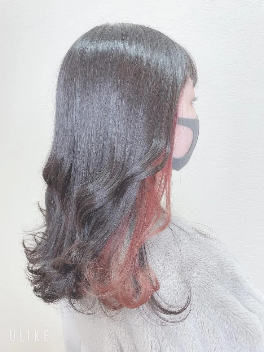 ロング カラー レッドカラー カット ヘアカラー ❣️モードケイズ塚口 和田一将のヘアスタイル