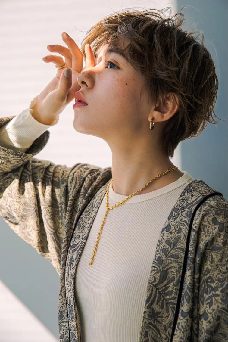 ショート カラー パーマ ヘアアレンジ ツイストスパイラルパーマ バレイヤージュ ブリーチ ケアブリーチ ダブルカラー Luana / 公式 / 大通のヘアスタイル