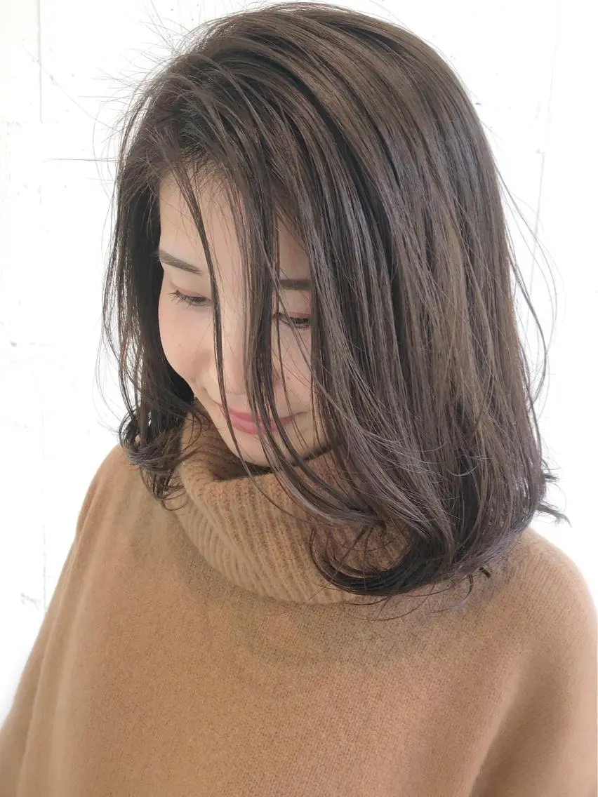 ミディアム カラー ボブ 山形 光輪子のヘアスタイル