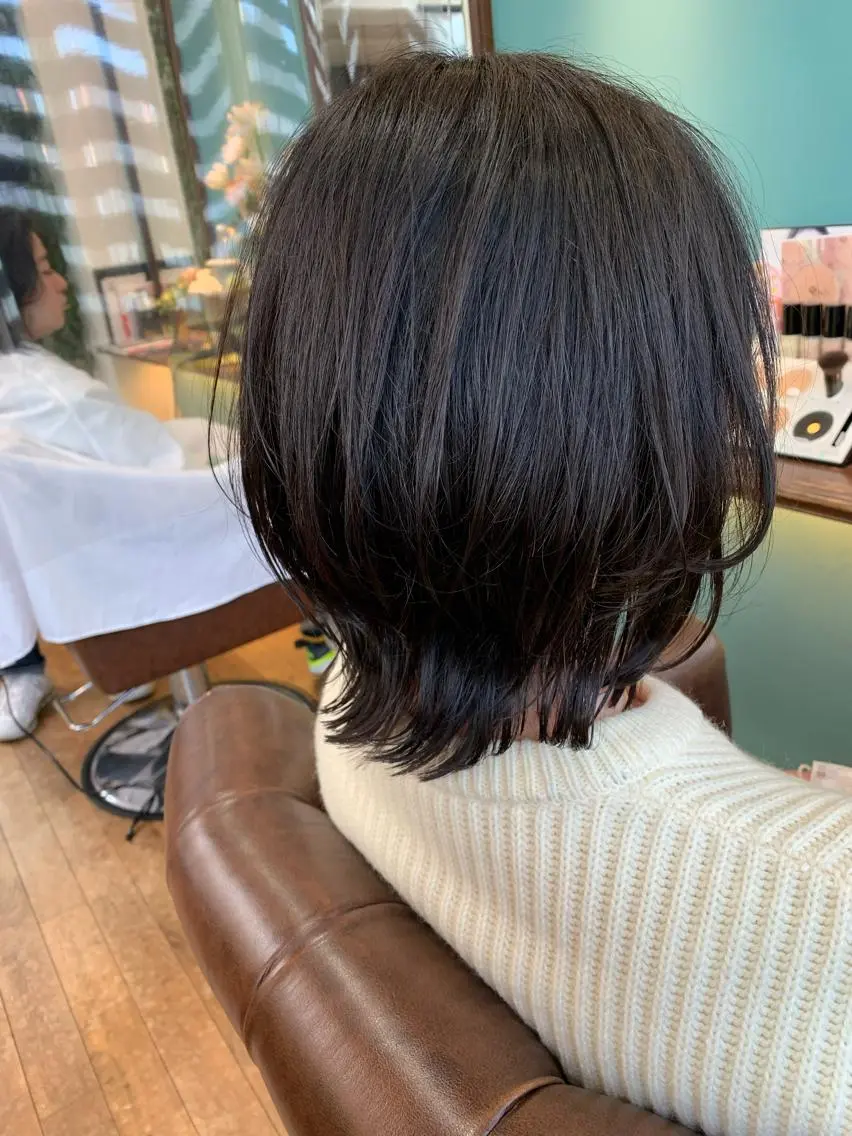 ミディアム ボブレイヤー ボブ レイヤーカット カット カット特化美容師 齋藤桐のヘアスタイル