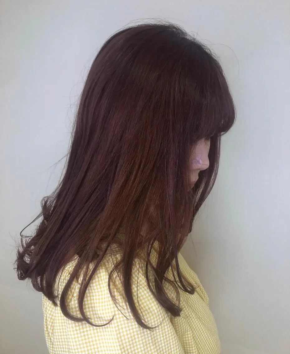 セミロング カラー ヘアアレンジ ブリーチ ブラウンカラー enurk店 🍋 M I K U  *のその他イメージ