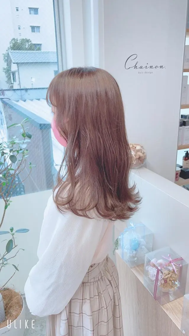 ロング ボブ 髪質改善 韓国風ヘア サイドバング Chainon 山中 拓也のヘアスタイル