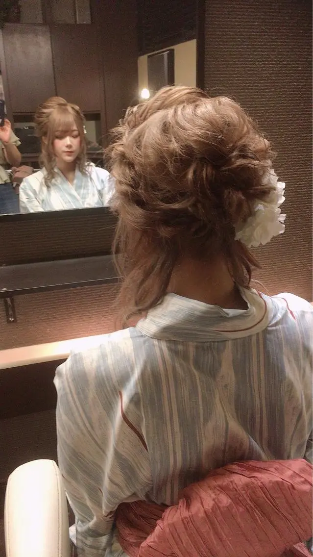 ミディアム ヘアアレンジ セット&メイク RICK trickのヘアスタイル