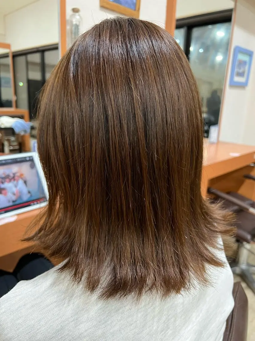 ミディアム カラー カット ヘアカラー トリートメント 仕上がり満足度 No.1池田篤史のヘアスタイル