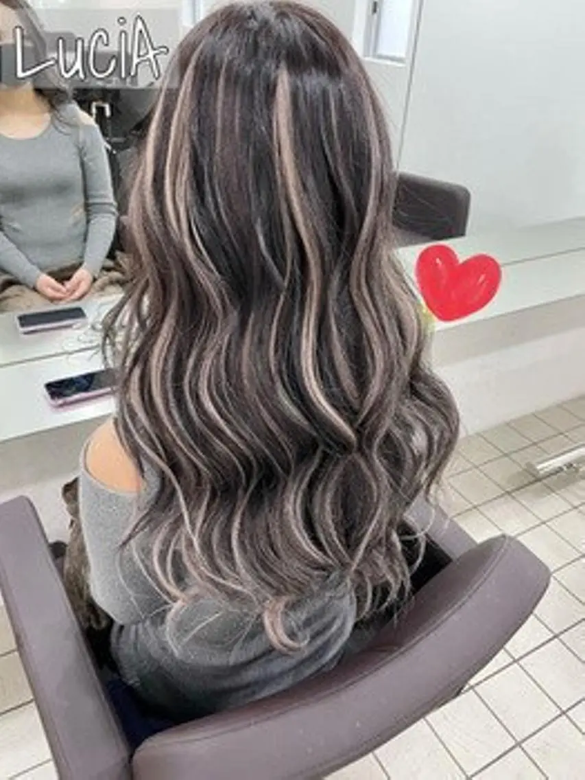 ロング ヘアアレンジ カラー エクステ7:30〜 LuciA\5900のヘアスタイル
