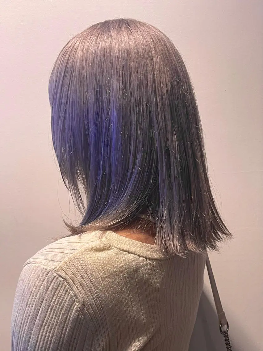 ミディアム ヘアカラー ハラダ リョウセイのヘアスタイル