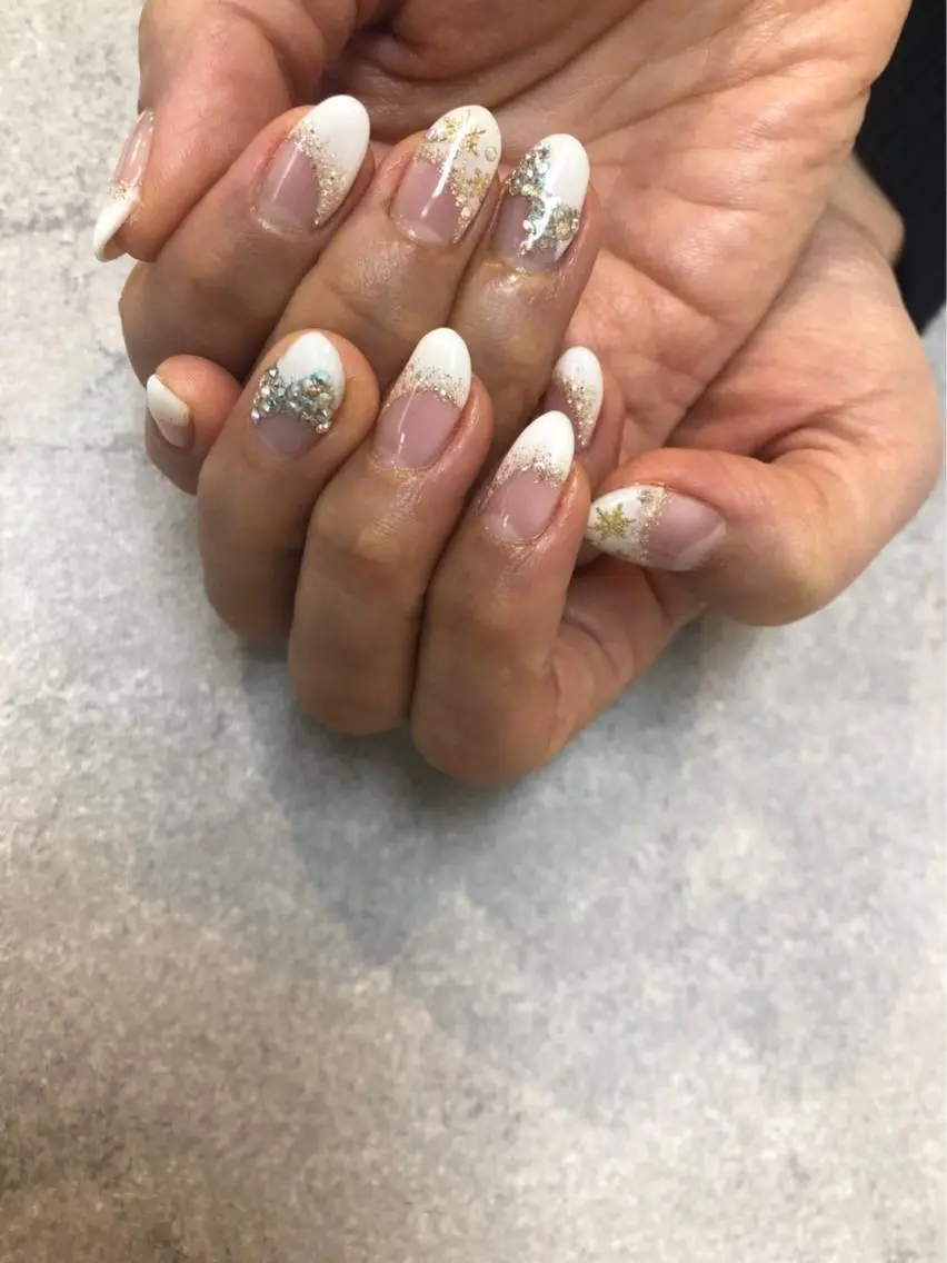 ネイル フレンチネイル リボン ハンドネイル FASTNAIL PLUS 新宿店のネイルデザイン