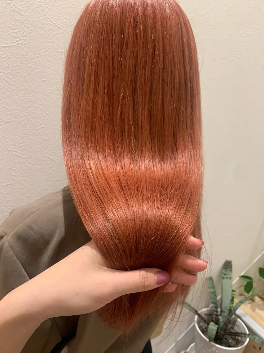 ロング カラー ブリーチ ピンクカラー カット ヘアカラー トリートメント hubhair レイヤー/透明感のヘアスタイル