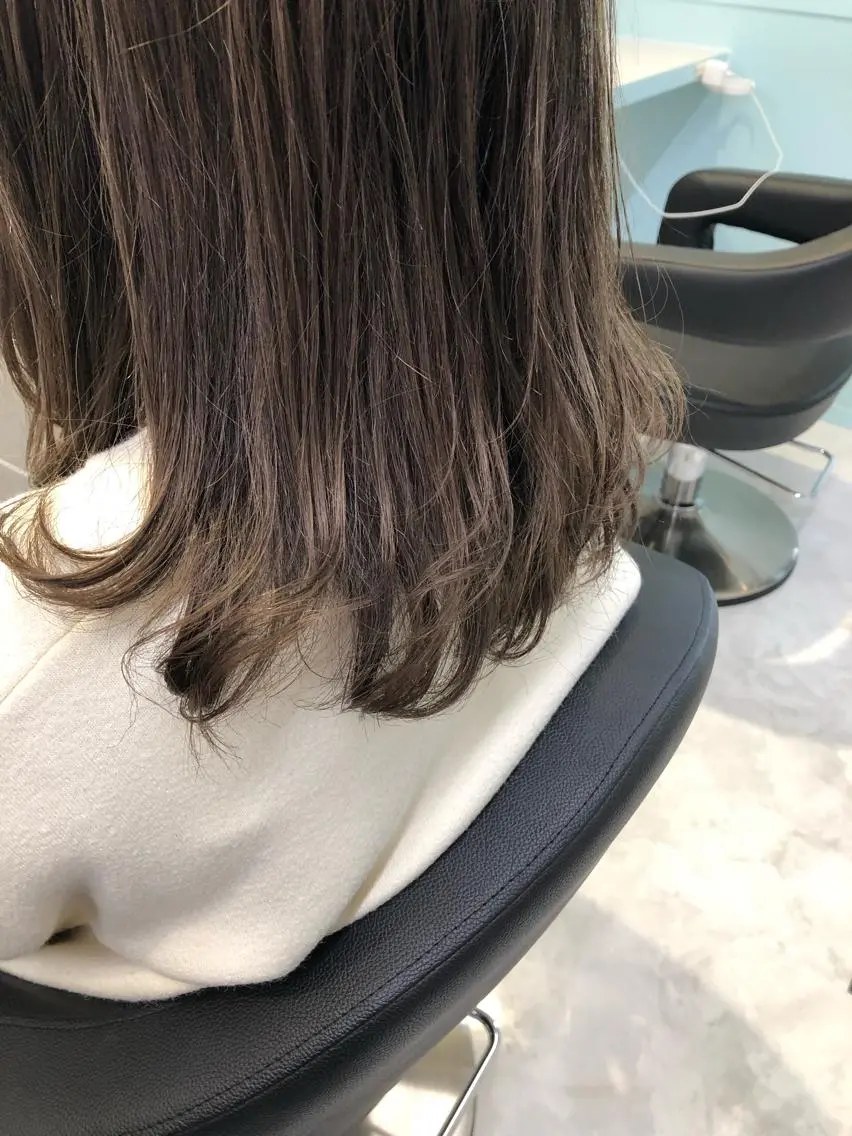ミディアム カラー グレージュ レイヤーボブ/ボブ 仲川和人のヘアスタイル