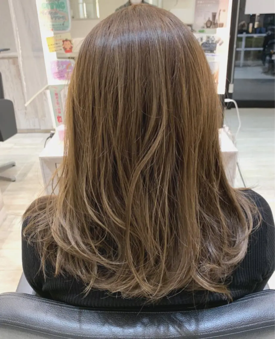 ミディアム カラー メンズパーマレイヤー 西山賢志のヘアスタイル