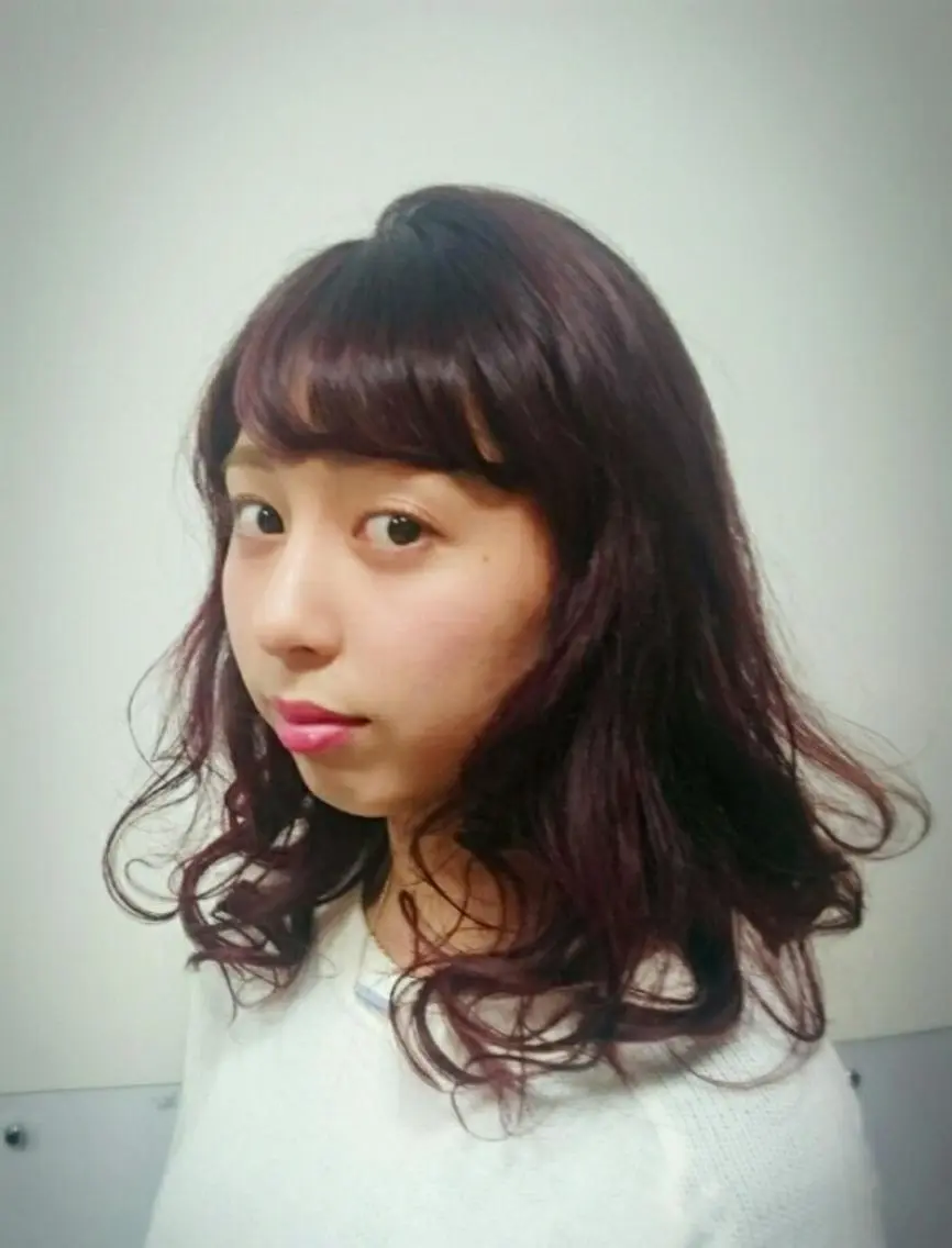 セミロング セミロングパーマ 田坂 真弓のヘアスタイル