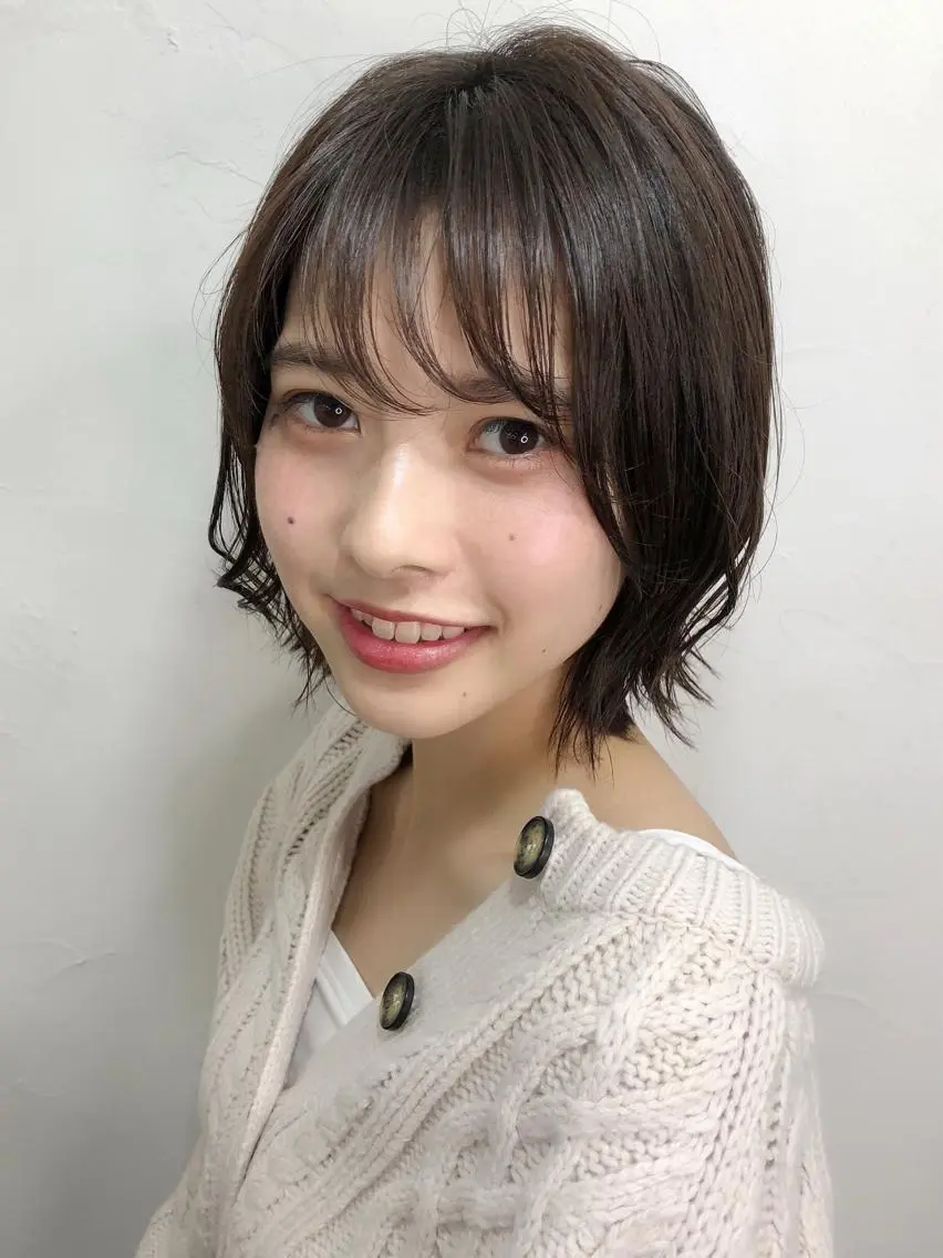 ミディアム カラー ボブ 外ハネヘア レイヤー×髪質改善✨ 渋谷/佐藤侑哉のヘアスタイル