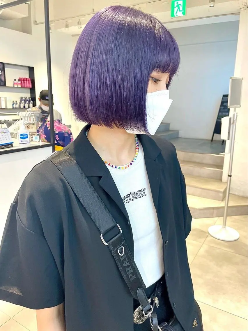 カラー ブリーチ ケアブリーチ ダブルカラー イヤリングカラー イルミナカラー カットパーマ 🌀あさみのヘアスタイル
