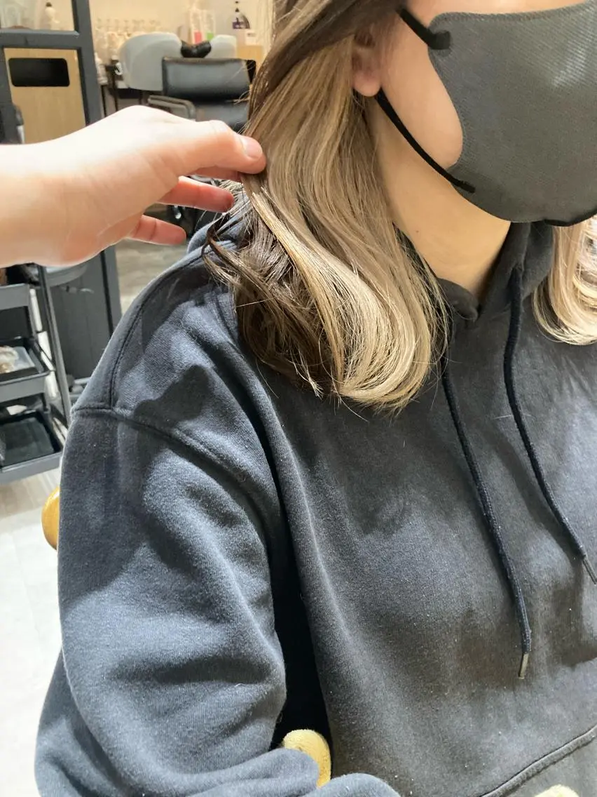 ミディアム カット ヘアカラー トリートメント ✨色持ちの良い艶 カラー✨蟹江真世のヘアスタイル