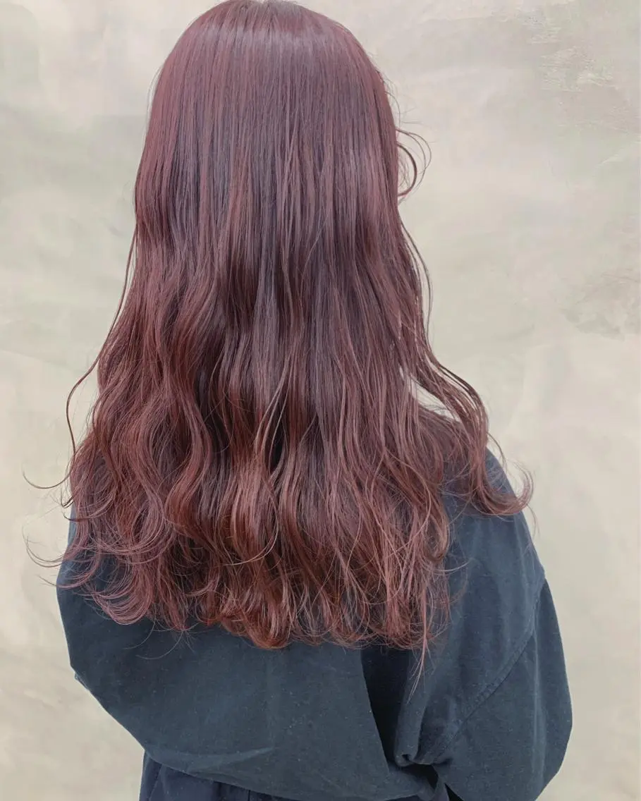 セミロング カラー ピンクカラー バイオレットカラー バイオレットピンク 🐝 hachi🐝のヘアスタイル