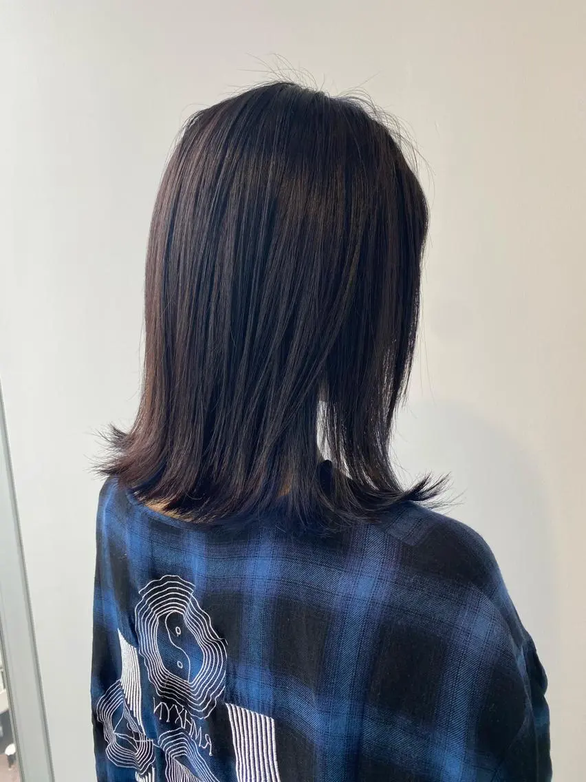ミディアム カラー ヘアアレンジ 【艶髪×韓国風】 毛流れ職人 RYOのヘアスタイル