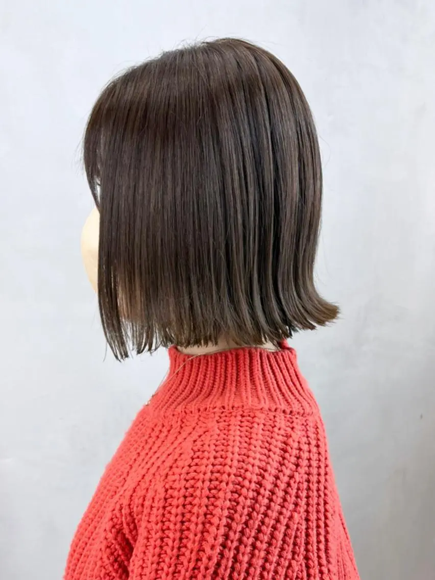 ミディアム カラー パーマ ヘアアレンジ ブラウンカラー ボブ ITbyALBUM 下北沢店のヘアスタイル