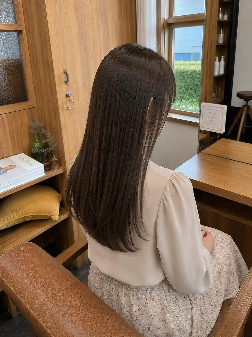 ロング カット 縮毛矯正 トリートメント 清須/髪質改善/ツヤ TOMOKIのヘアスタイル