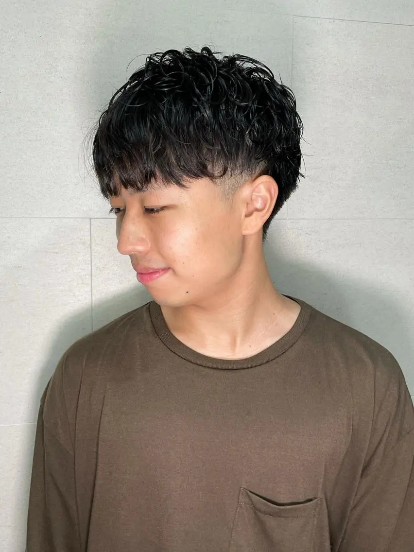 ショート メンズ マッシュ メンズパーマ カット パーマ ヘアセット メンズカット特化💈 遠山泰輝のヘアスタイル