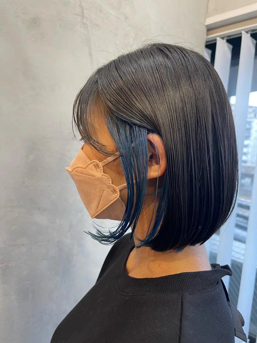 ショート カラー ブルーカラー ダブルカラー /まつ毛パーマ🎀のヘアスタイル