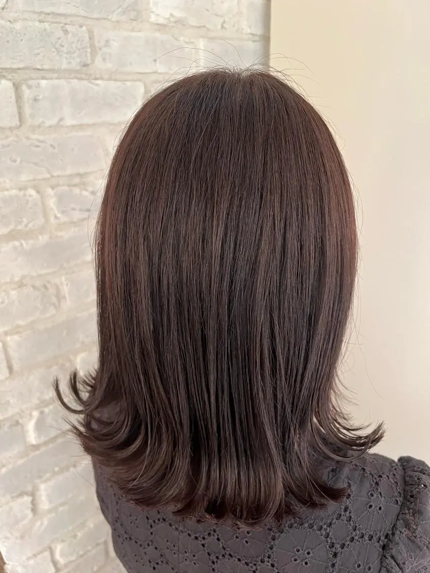 ロング 🤎艶感ベージュ/ ミルクティー🤎のヘアスタイル