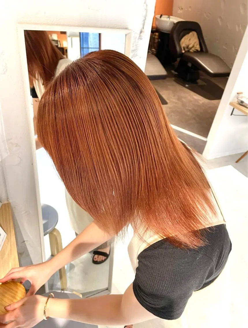 ミディアム 盛れる透明感カラー・ momokaのヘアスタイル