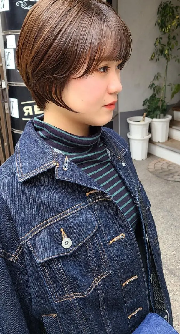 ショート 顔周りカット ショートヘア 西田 理沙のヘアスタイル