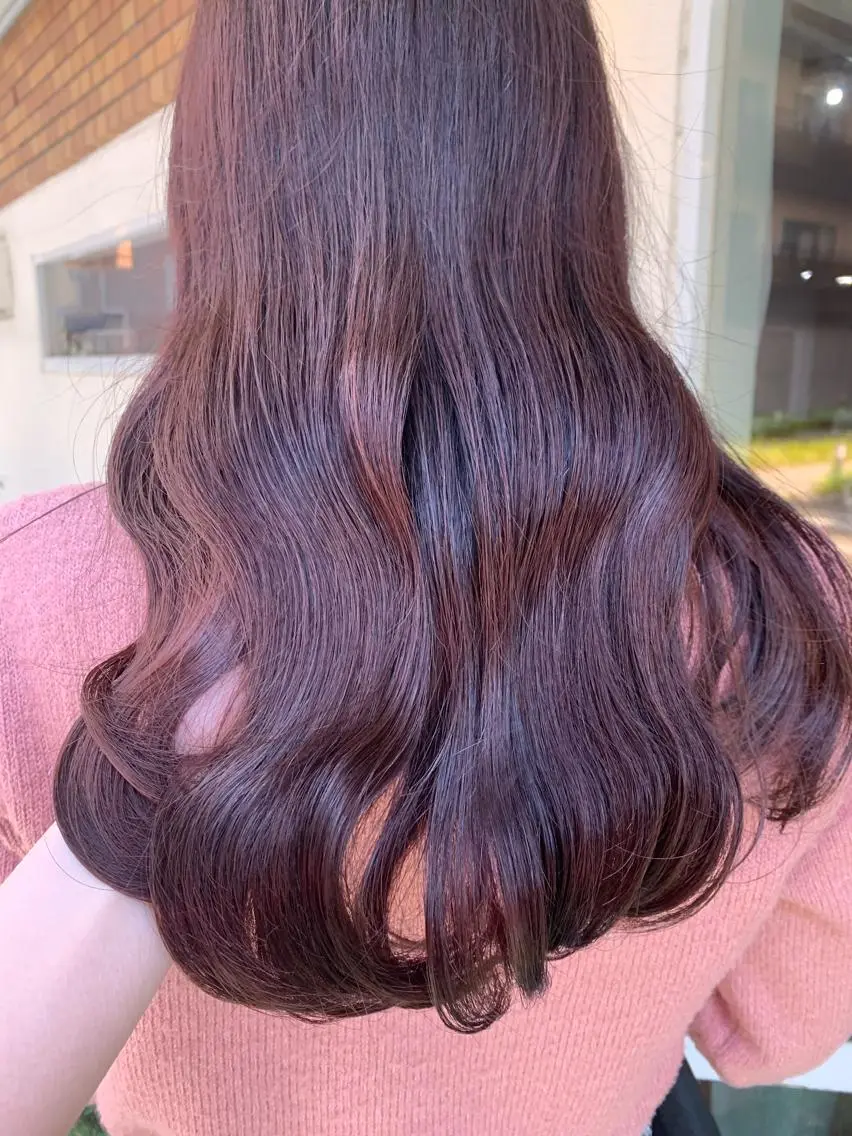 ロング カラー ブリーチ ブリーチなしカラー ヘアカラー トリートメント 田中 優衣のヘアスタイル